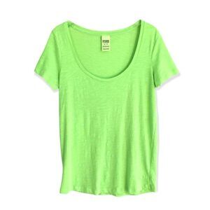 🔃Victoria's Secret PINK Green Short Sleeve Shirt